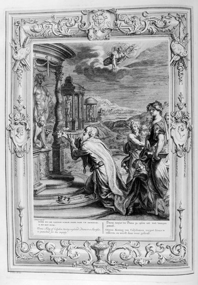 Oeneus, král Calydonu... je potrestán za svou bezbožnost, 1733 od Bernard Picart
