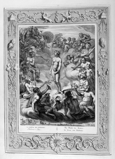 Pandořina skříňka, 1733 od Bernard Picart