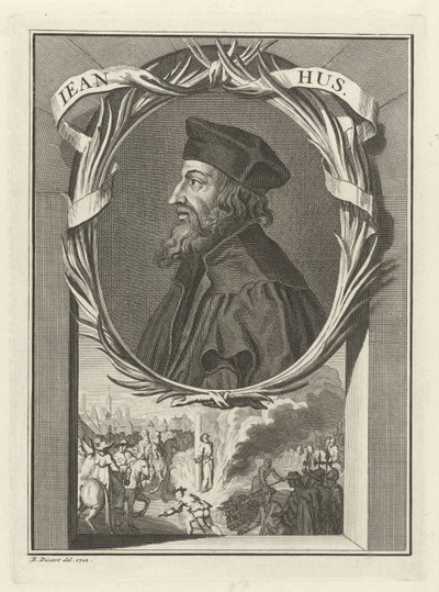 Portrét Jana Husa, 1712 od Bernard Picart