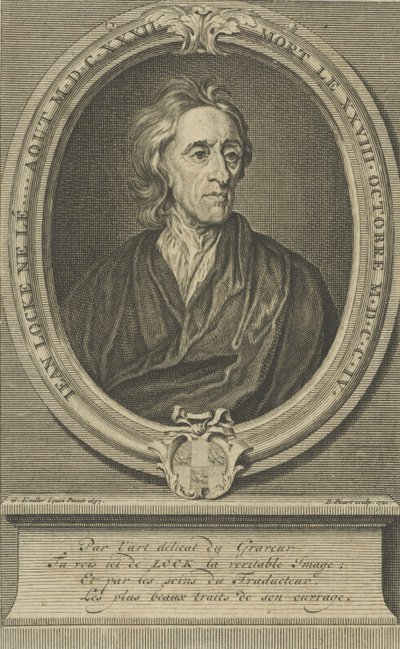 Portrét lékaře a filozofa Johna Locka 1632-1704, 1721. od Bernard Picart