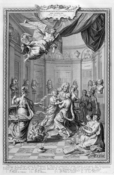 Chvála akademiků Královské akademie věd... 1728 od Bernard Picart