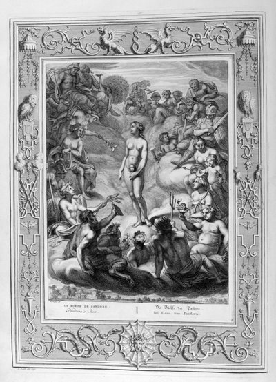 Pandořina skříňka, 1730 od Bernard Picart