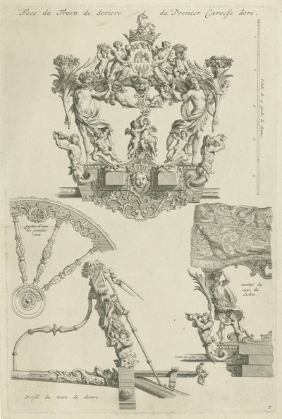 Státní kočár vévody z Ossuny, 1713 od Bernard Picart