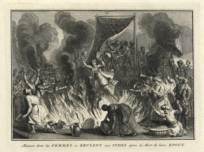 Pálení vdov v Indii, 1728 od Bernard Picart