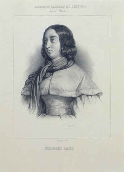 Portrét George Sandové. od Bernard Romain Julien