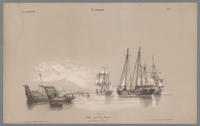 Plachetnice v přístavu Zobrazení venkovského života (název série) La kampaň. Etudes varieés aux deux Pastelky (název série na objektu) od Bernard Romain Julien