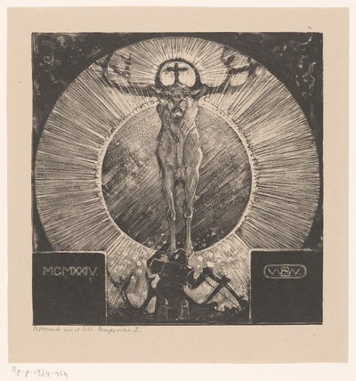Obrázek pro vzhled jelena Vidění sv. Huberta (skladba I) (původní název) od Bernard Willem Wierink (signed by artist)
