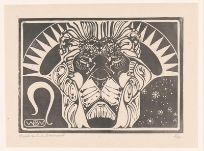 Hlava lva Leo (původní název) od Bernard Willem Wierink (signed by artist)