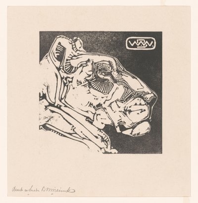 Hlava lvice Lvice (původní název) od Bernard Willem Wierink (signed by artist)