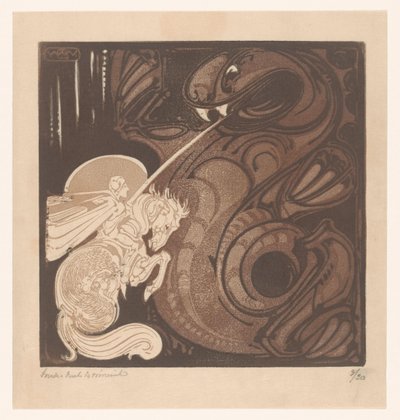 St. Joris (původní název) od Bernard Willem Wierink (signed by artist)
