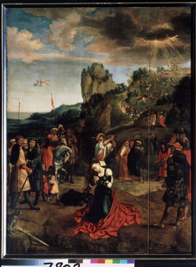 mučedník de Sainte Catherine. (Mučednictví svaté Kateřiny) - Peinture de Bernard van Orley (Barend, Barent, Bernaert van Brussel od Bernard van Orley