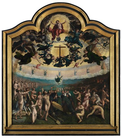 Poslední úsudek a sedm děl milosrdenství, středový panel (olej na panelu) od Bernard van Orley
