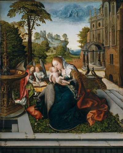 Panna a dítě s anděly, kolem 1518 od Bernard van Orley