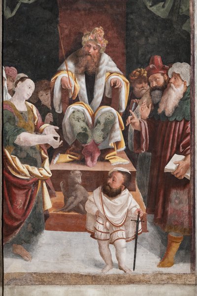 Detail Umučení svaté Kateřiny (freska) od Bernardino Lanino