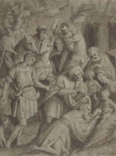 Klanění tří králů, 1553. od Bernardino Lanino
