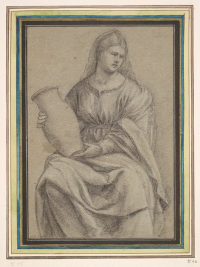 Žena držící vázu od Bernardino Licinio