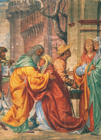 Setkání svatých Joachima a Anny u Zlaté brány, c. 1520. od Bernardino Luini