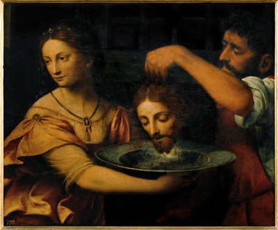 Salome přijímá hlavu svatého Jana Křtitele (malba na plátně) od Bernardino Luini