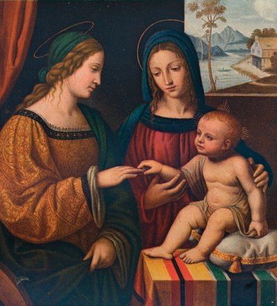 Mystická svatba svaté Kateřiny, c1520, 1911 od Bernardino Luini