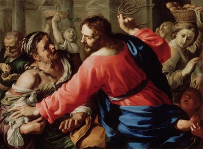 Kristus očišťuje chrám od Bernardino Mei