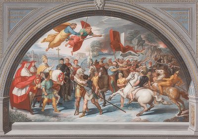 Setkání Lva I. s Attillou od Bernardino Nocchi