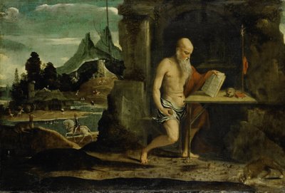 Svatý Jeroným od Bernardino da Brescia (attributed to)