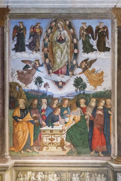 Nanebevzetí Panny Marie, (freska) od Bernardino di Betto (& studio) Pinturicchio