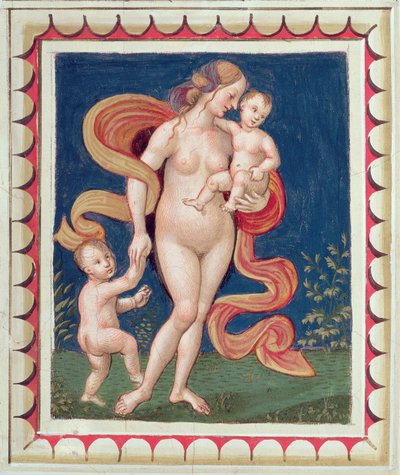 Alegorie lásky, detail ze stropu od Bernardino di Betto Pinturicchio