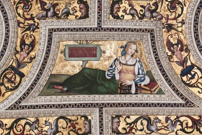 Delphic Sibyla, detail Sibyls (freska od Bernardino di Betto Pinturicchio