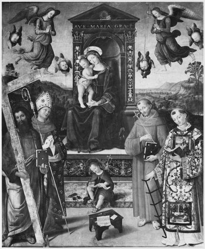 Posvátný rozhovor, 1508 od Bernardino di Betto Pinturicchio