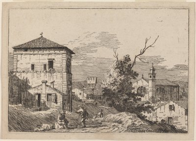 Krajina s mrtvým stromem od Bernardo Bellotto