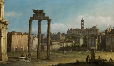 Ruiny fóra, Řím od Bernardo Bellotto