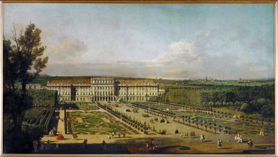 Zámek Schoenbrunn ve Vídni, Rakousko, pohled ze zahrad... (olej na plátně) od Bernardo Bellotto