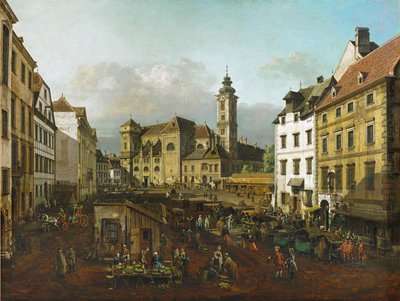 Freyung ve Vídni, Rakousko, pohled od jihovýchodu (olej na plátně) od Bernardo Bellotto