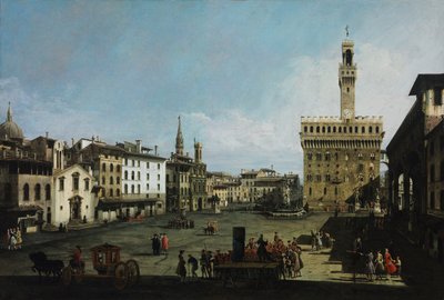 Piazza della Signoria ve Florencii od Bernardo Bellotto