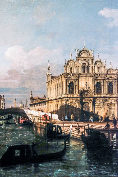 Rio dei Mendicanti a Scuola di San Marco (olej na plátně) od Bernardo Bellotto