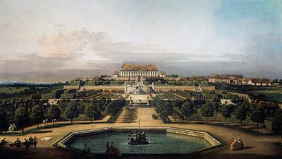 Císařský zámek Schlosshof, strana do zahrady od Bernardo Bellotto
