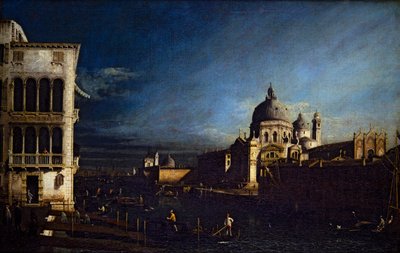 Dva benátské pohledy, Canal Grande a Molo při pohledu na západ (na plátně) od Bernardo Bellotto