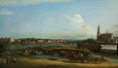 Pohled na Drážďany s Hofkirche vpravo, 1748 od Bernardo Bellotto