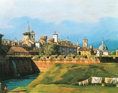 Näkymä Torinoon kuninkaallisen puutarhan puolelta od Bernardo Bellotto