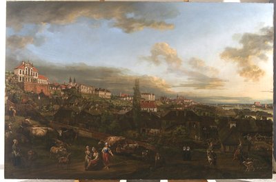 Pohled na Varšavu s palácem Ordynacki, 1772 od Bernardo Bellotto