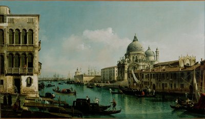 Pohled na Velký kanál: Santa Maria della Salute a Dogana z Campo Santa Maria Zobenigo. od Bernardo Bellotto