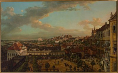 Pohled na Varšavu z terasy Královského zámku od Bernardo Bellotto