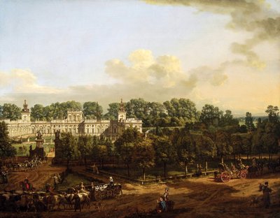 Zámek Wilanów při pohledu od vchodu. od Bernardo Bellotto