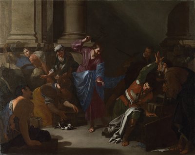 Kristus vyhání obchodníky z chrámu, c. 1645 od Bernardo Cavallino