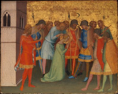 Svatá Reparata se připravuje na popravu, kolem 1327-48 (tempera na dřevě) od Bernardo Daddi