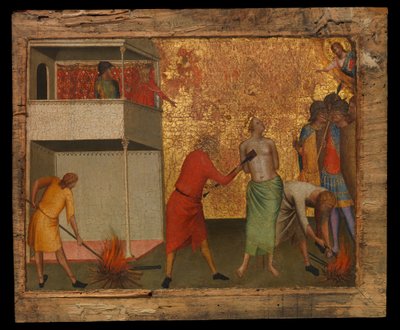 Saint Reparata mučená rozžhaveným železem, kolem 1327-48 (tempera na dřevě) od Bernardo Daddi