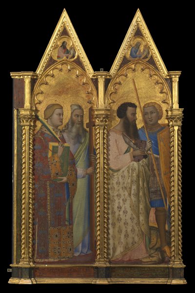 Svatí Bartoloměj a Jiří (levý panel) (recto) od Bernardo Daddi