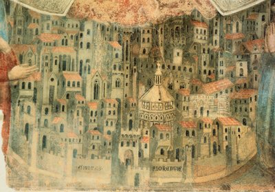 Pohled na Florencii, detail z 
