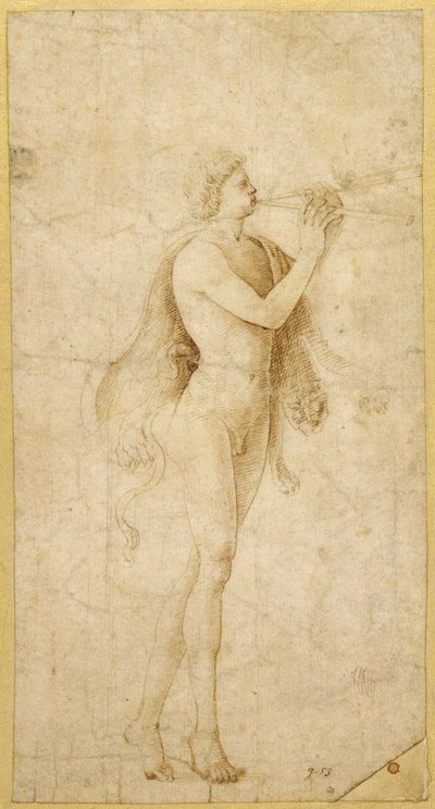 Satyr hrající na Aulose od Bernardo Parentino